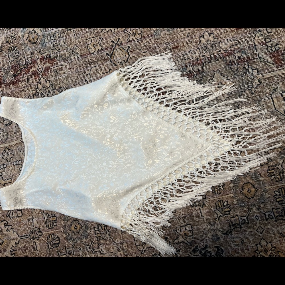 Fringe White Tank